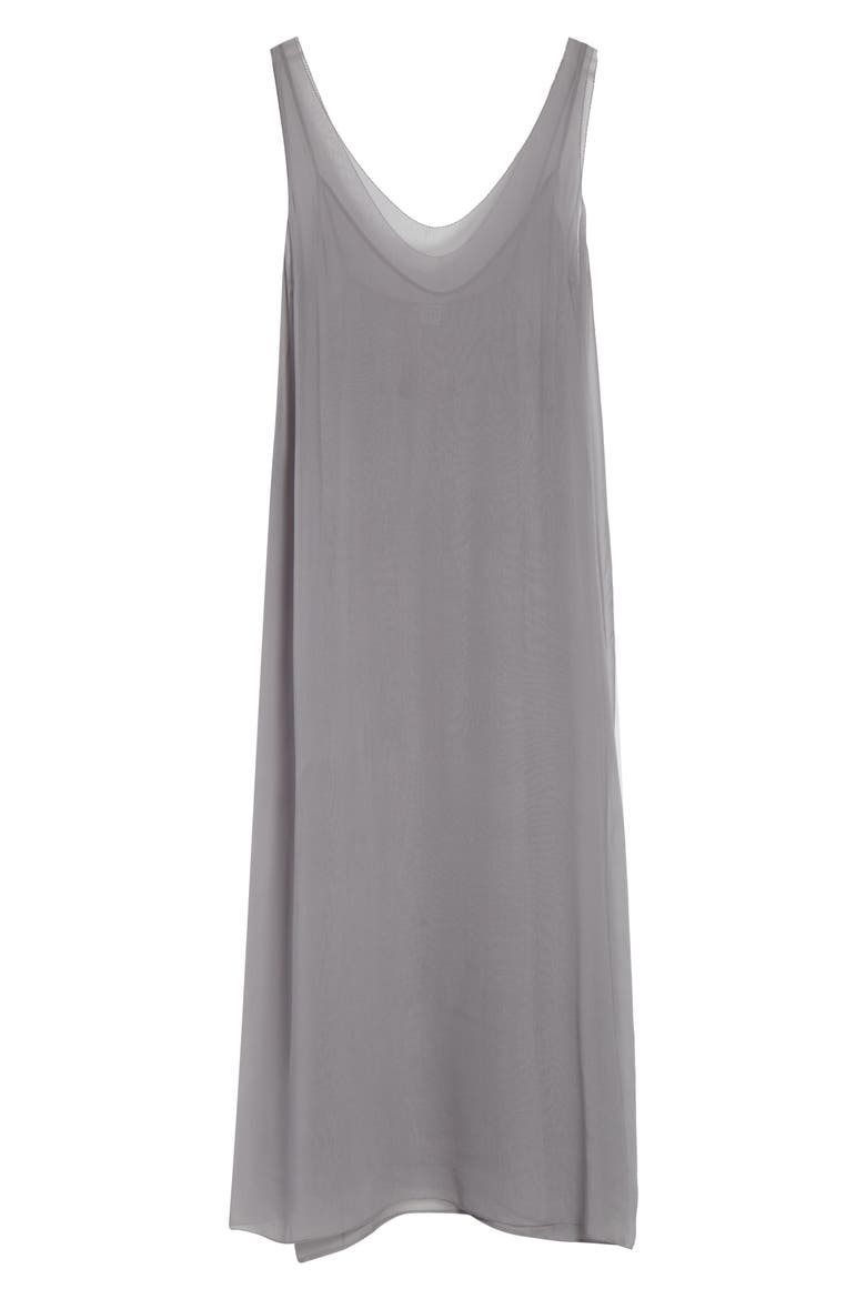 Silk Chiffon Slipdress, Alternate, color, LIGHT GREY