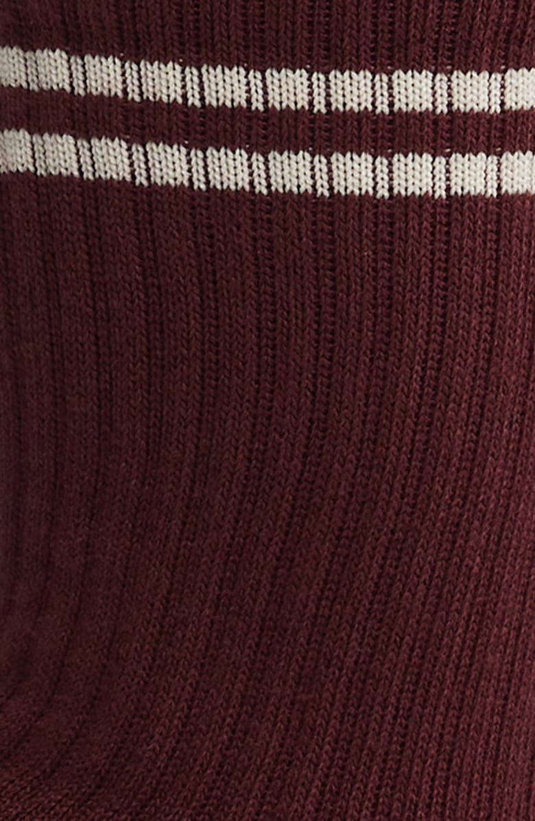 Le Bon Shoppe Boyfriend Stripe Cotton Blend Rib Crew Socks, Alternate, color, 