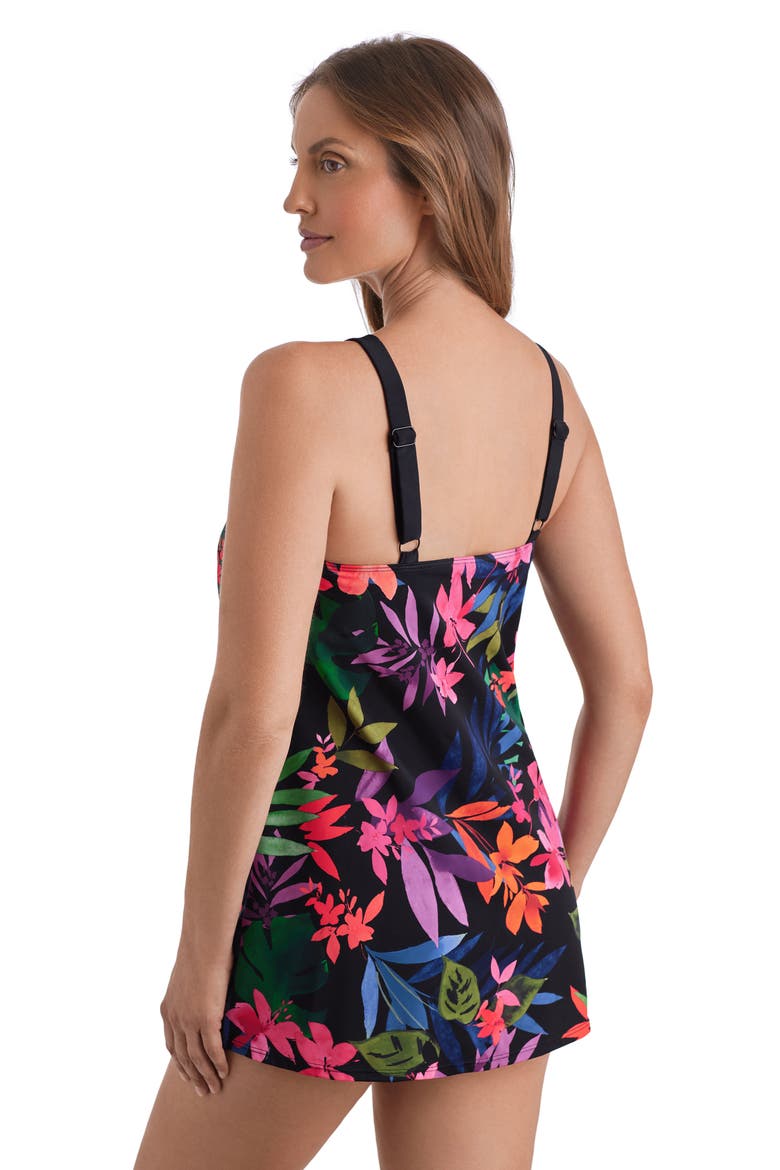 Halter Swim Dress, Alternate, color, Pretty Garden
