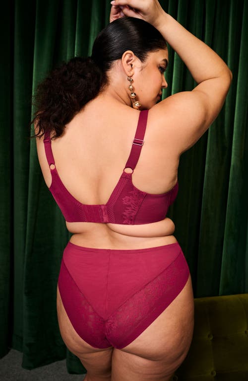 Elomi Nerina High Leg Briefs In Red