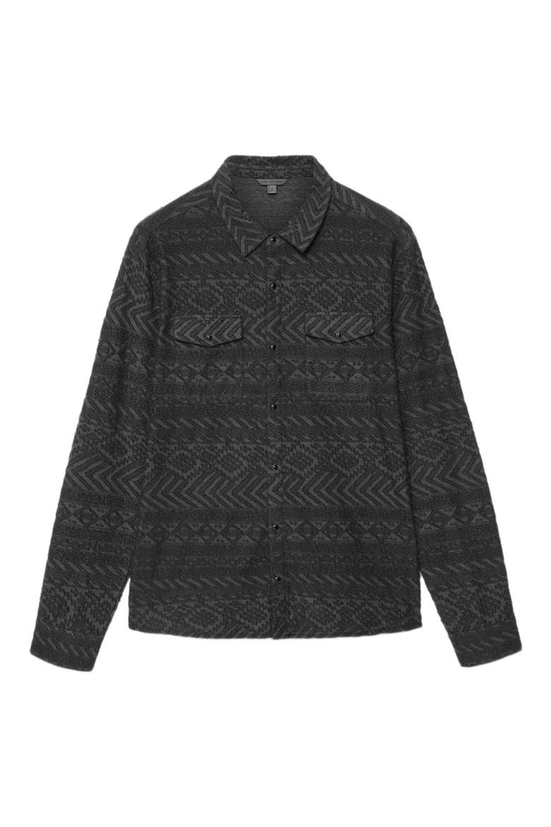 Glover Textured Snap-Up Western Shirt, Alternate, color, DK CHARCOAL