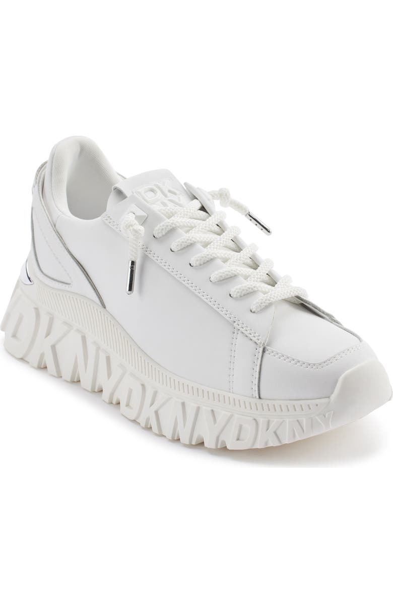 DKNY Lacamp Platform Sneaker, Main, color, White
