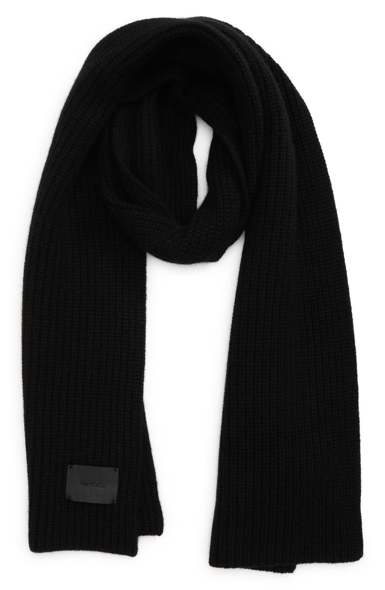 Vince Wool & Cashmere Shaker Stitch Rib Scarf, Main, color, 