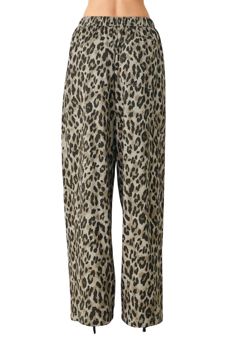 Leopard Print Wide Leg Pants, Alternate, color, BROWN MULTI