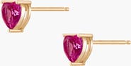 Aurate New York Lab Grown Sapphire Heart Stud Earrings