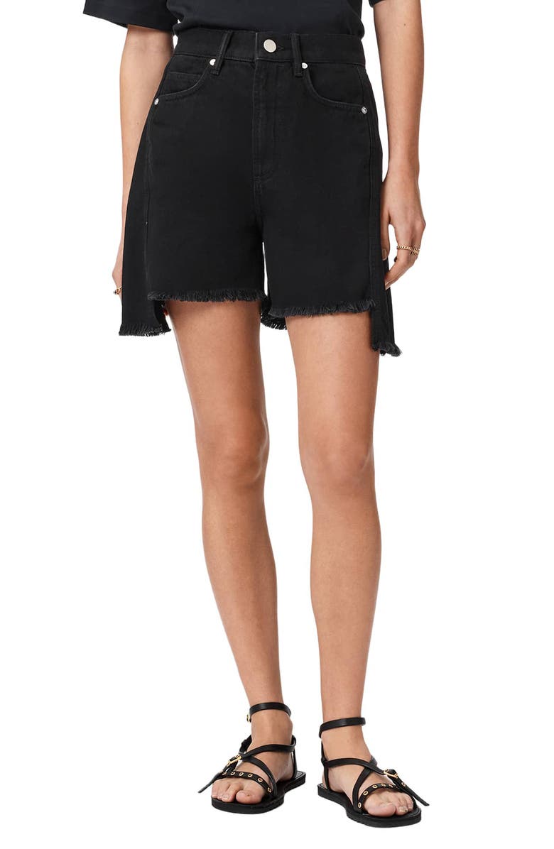 AllSaints Frankie Cutoff Denim Shorts, Main, color, Black