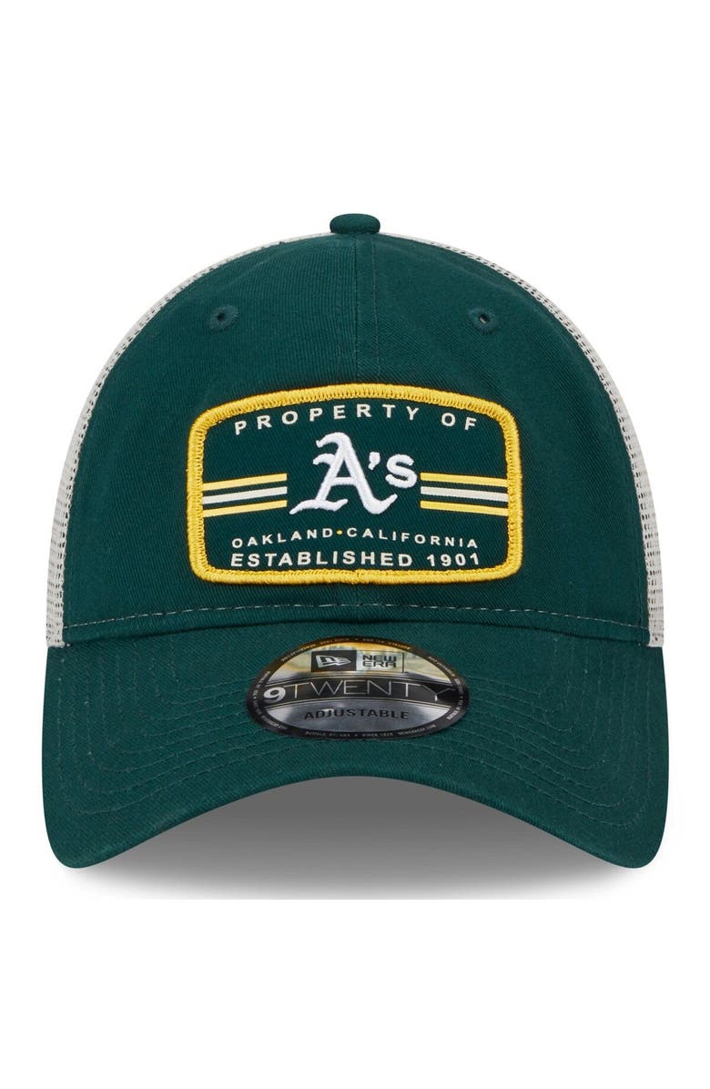 New Era Men's New Era Green Oakland Athletics Property Trucker 9TWENTY Snapback Hat, Alternate, color, Green