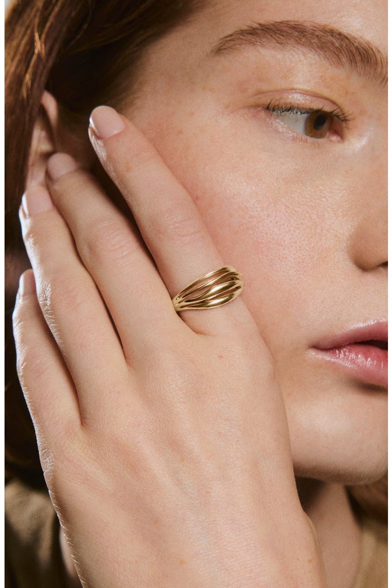 Bold Open Dôme Ring, Alternate, color, Gold
