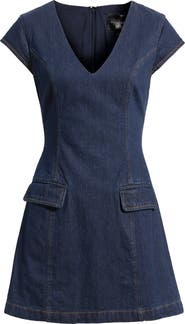 Line & Dot Flavia Denim Minidress