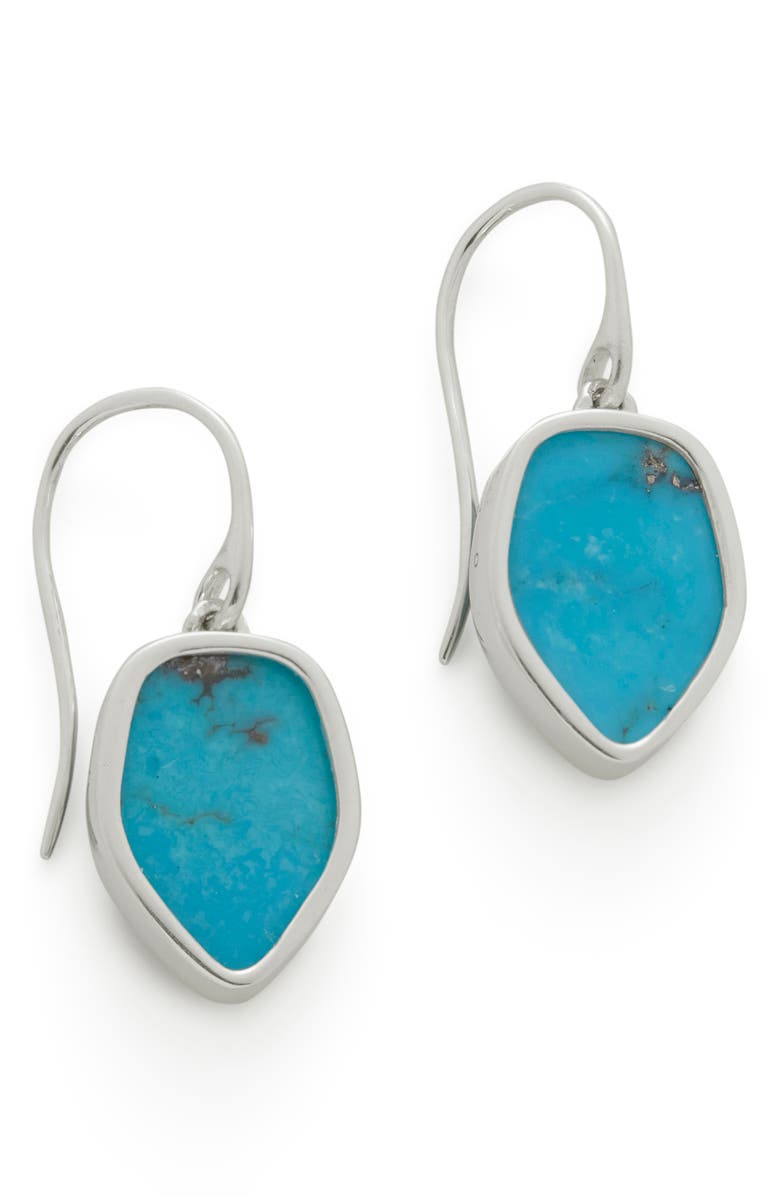 Monica Vinader Atlantis Flint Turquoise Drop Earrings, Main, color, 