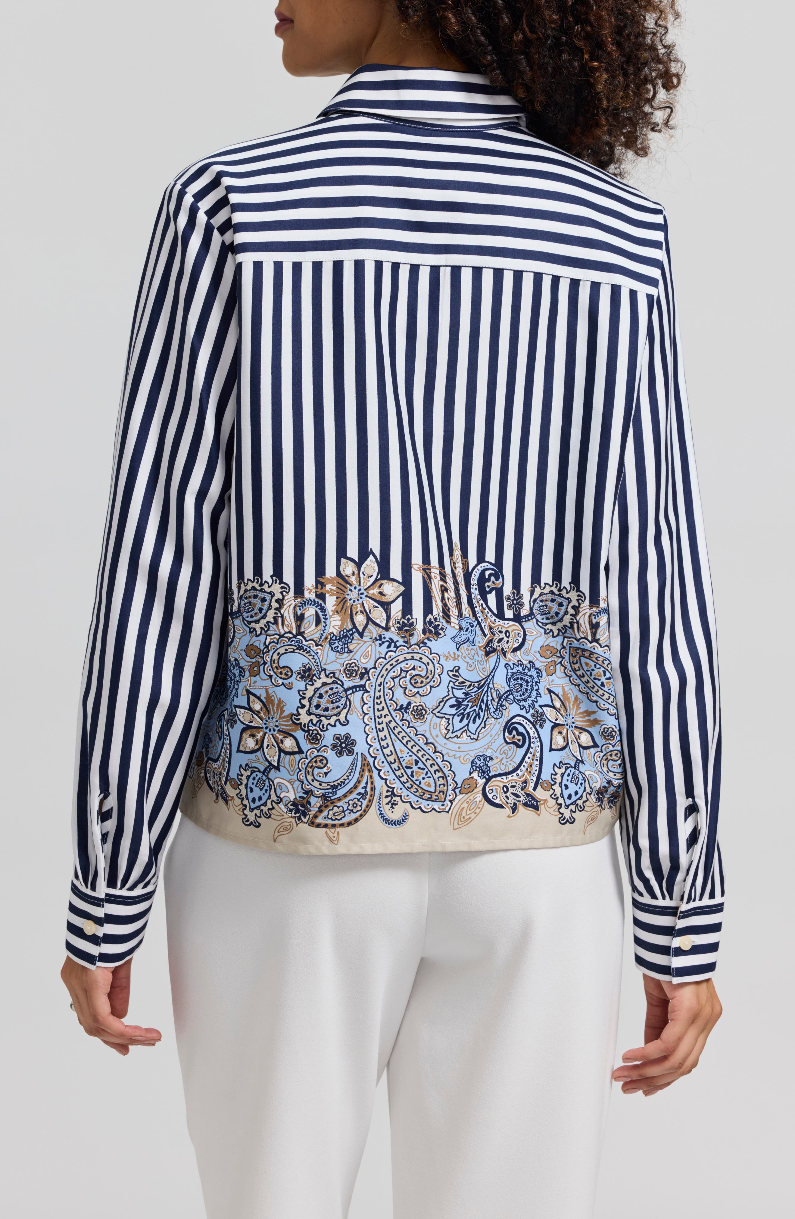 Jodie Stripe Cotton Button-Up Shirt - image 2