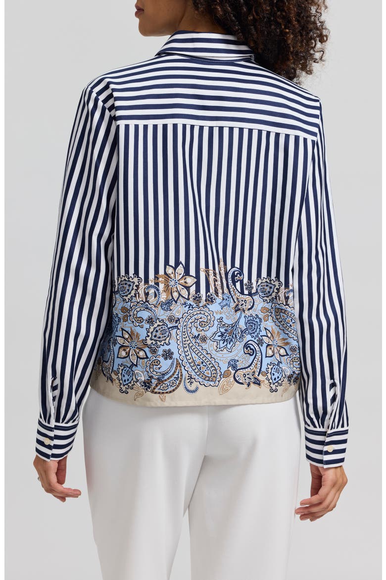 Jodie Stripe Cotton Button-Up Shirt, Alternate, color, BLUE MULTI