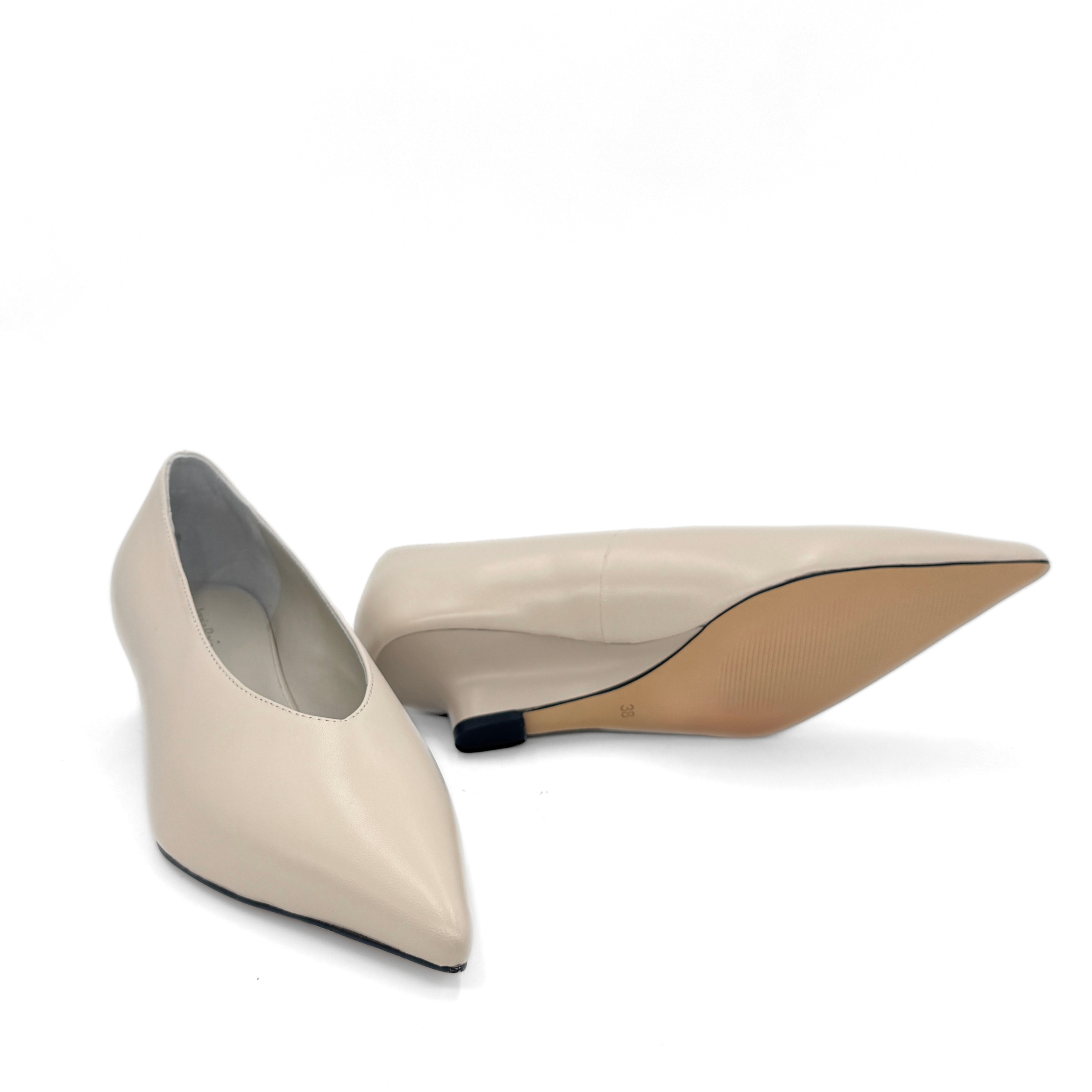 JoJo Leather Wedge Pumps, Alternate, color, Bone