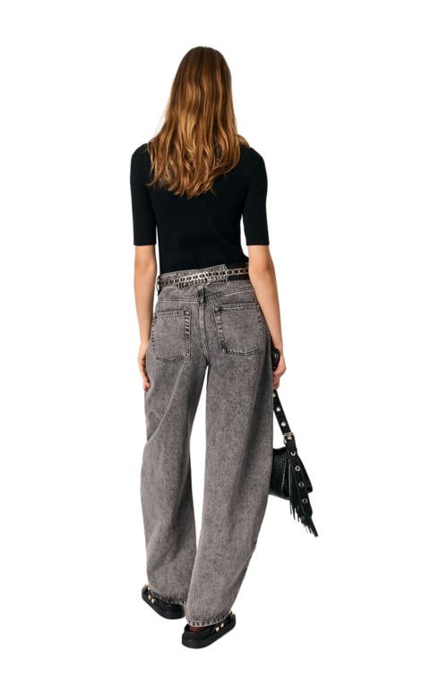 Maje Maude Rib-knit Sweater In Black