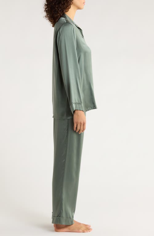 Papinelle Audrey Washable Mulberry Silk Pajamas In Green