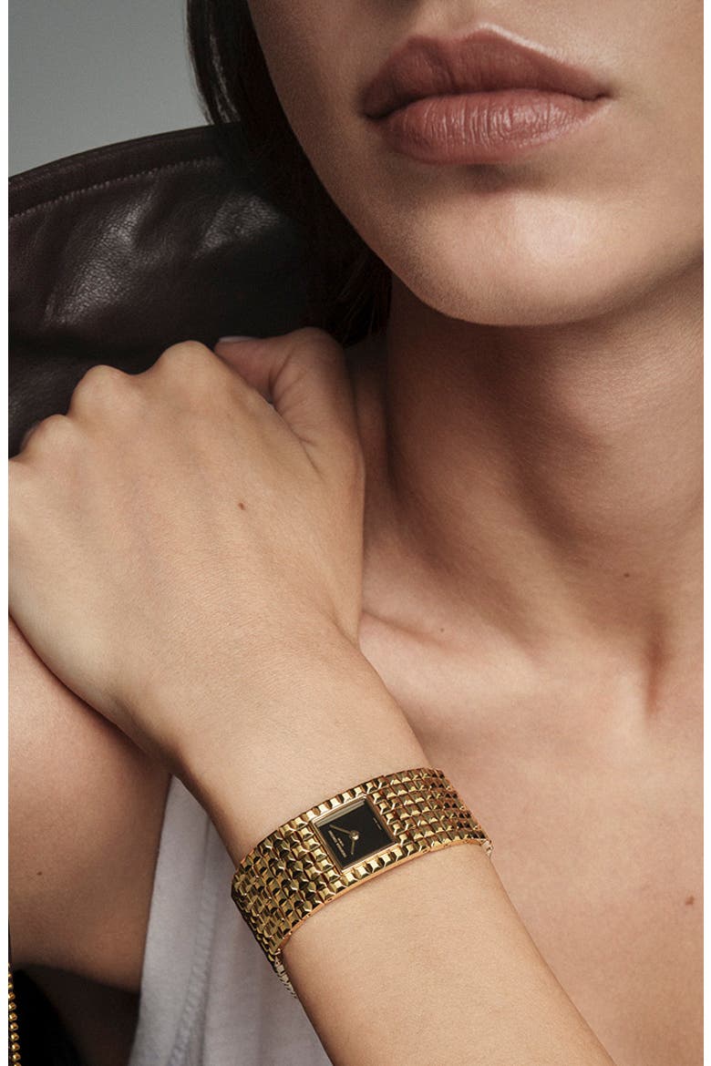 Classics Manchette Bracelet Watch, 25.7mm x 20mm, Alternate, color, GOLD-TONE