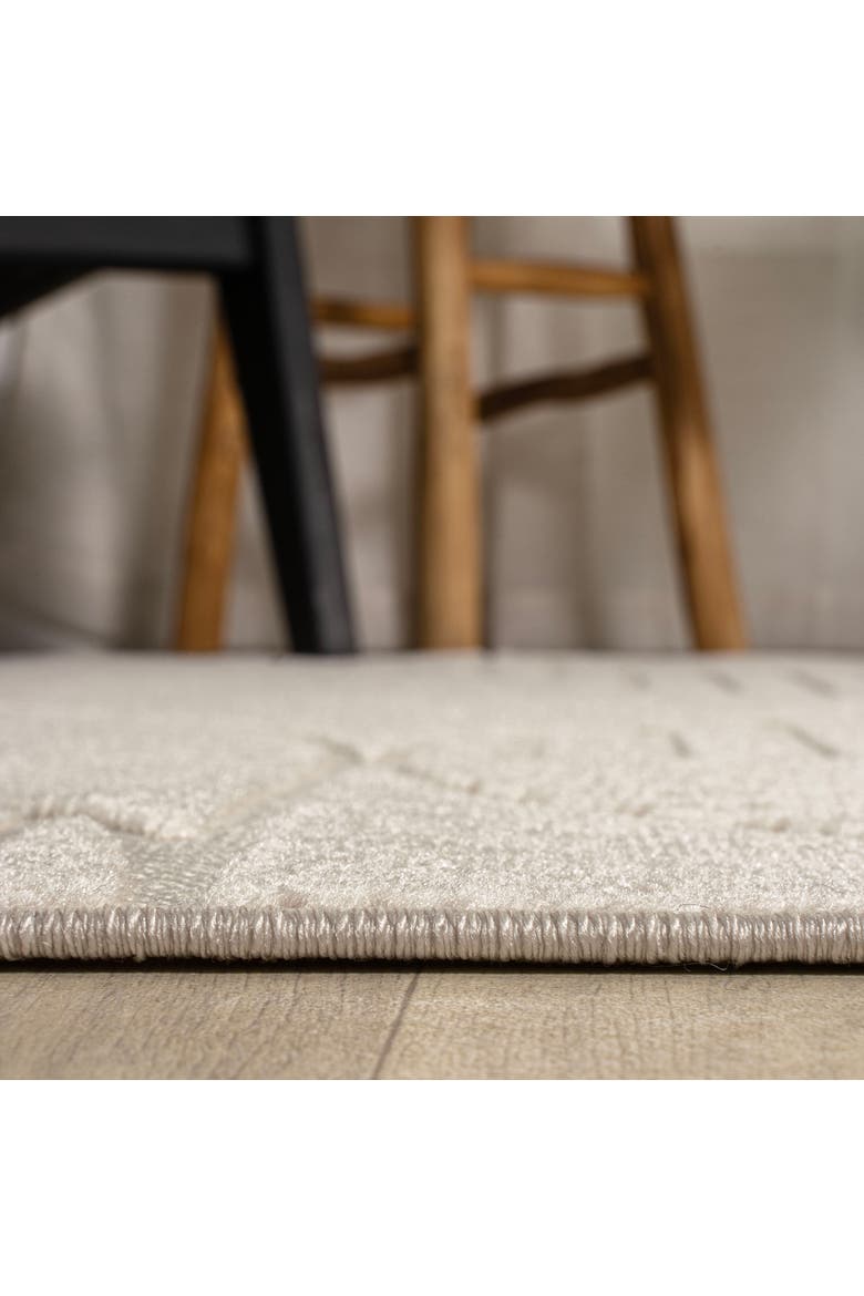 Nordby High-Low Geometric Arch Scandi Striped Indoor/Outdoor Area Rug, Alternate, color, Ivory/Cream