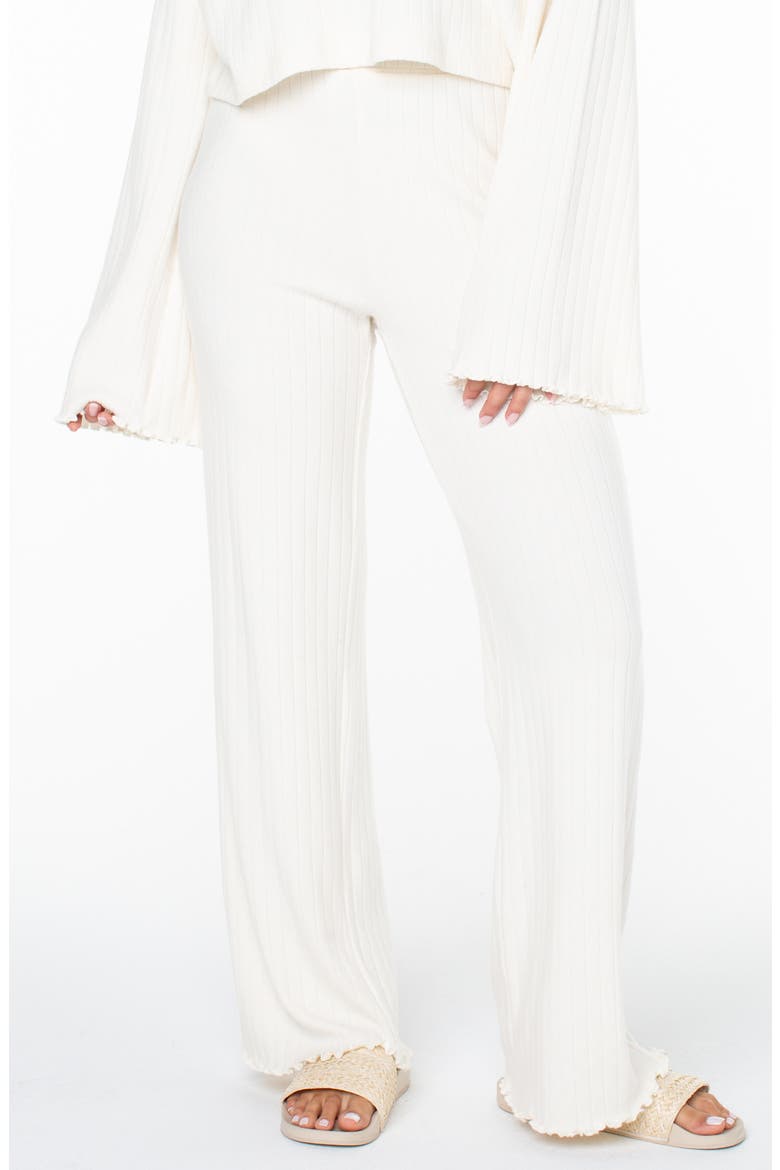Cool Serenity Rib Knit Pants, Main, color, CLOUD DANCER
