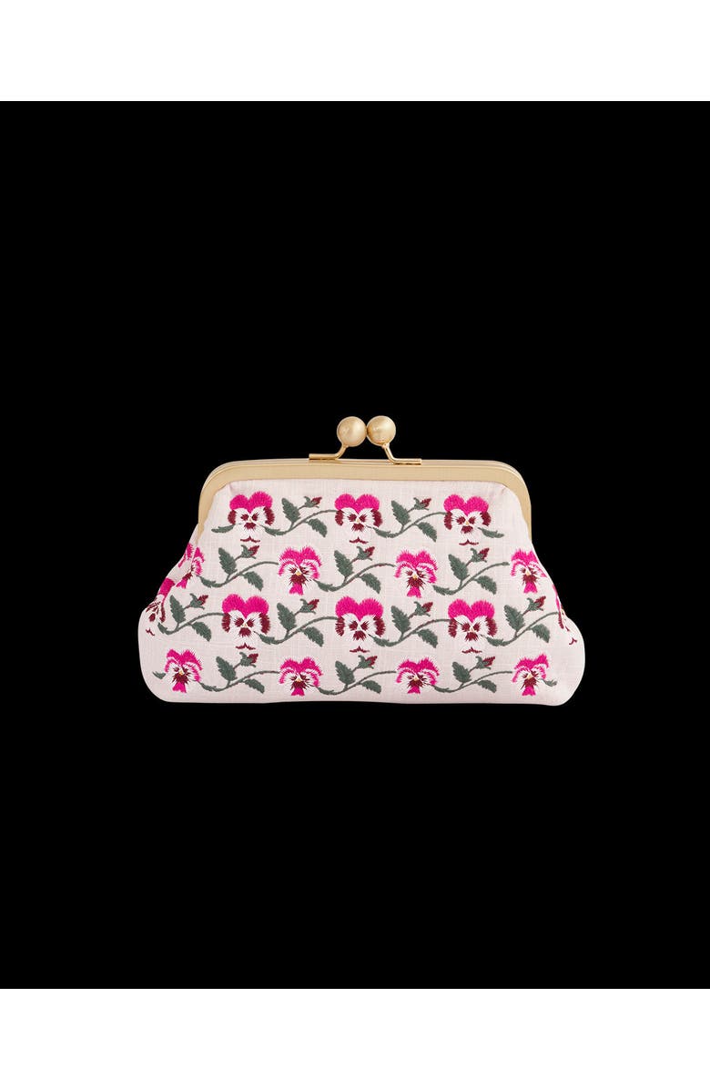 Fable England Pansy Victoriana Clutch Pink, Alternate, color, Pink