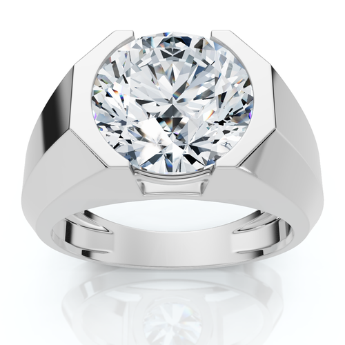 Bliss Diamond Bezel Diamond Ring 14k Gold Or Pt Lab Grown