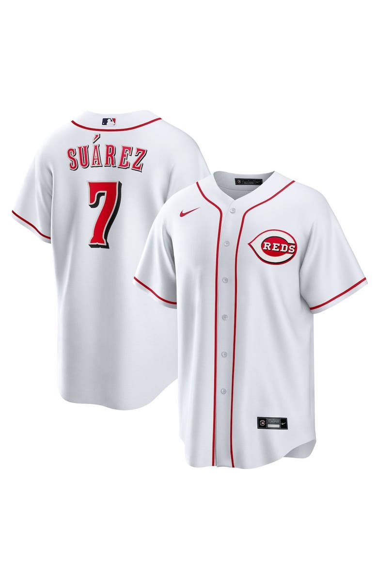 Nike Men's Nike Eugenio Suarez White Cincinnati Reds Home Replica Player Name Jersey, Main, color, 