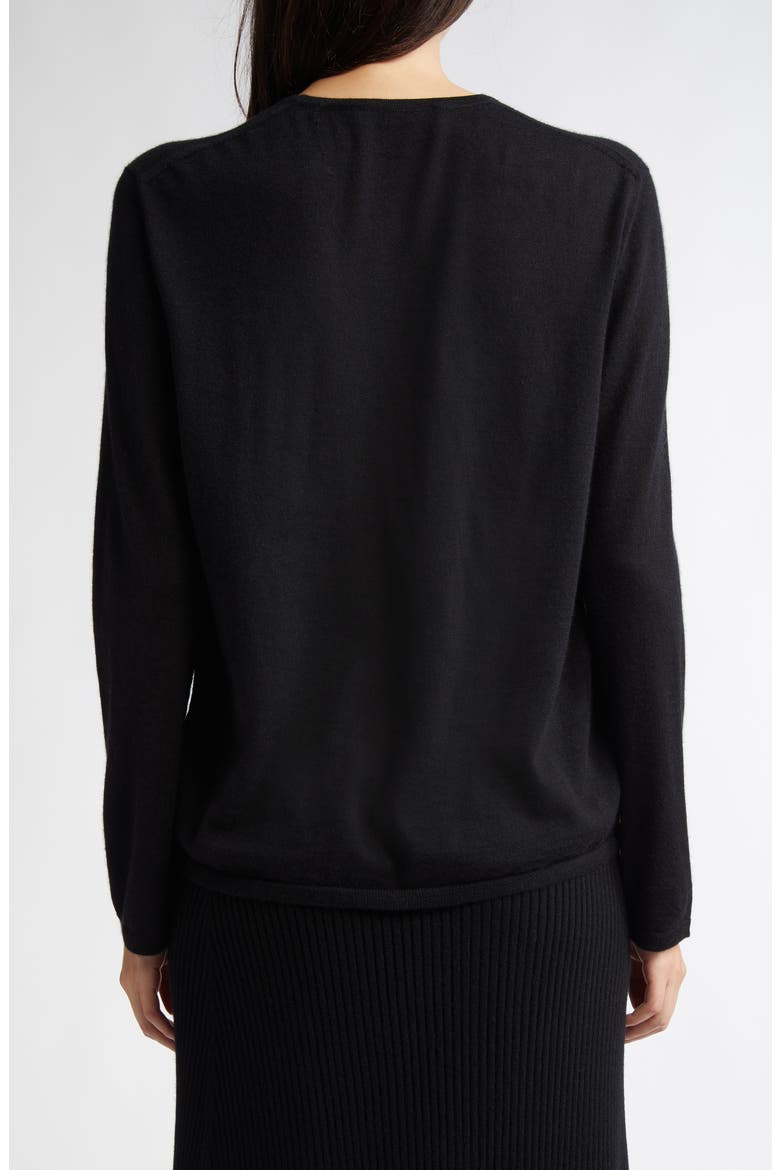 Cashmere Crewneck Sweater, Alternate, color, BLACK