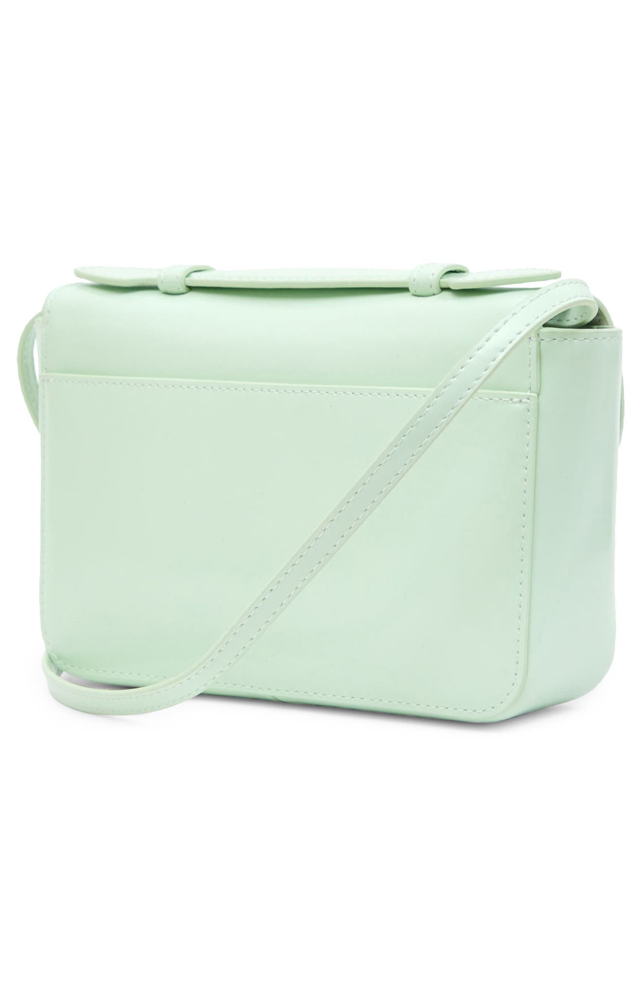 Clare V. Kathryn Leather Crossbody Bag, Alternate, color, Mist