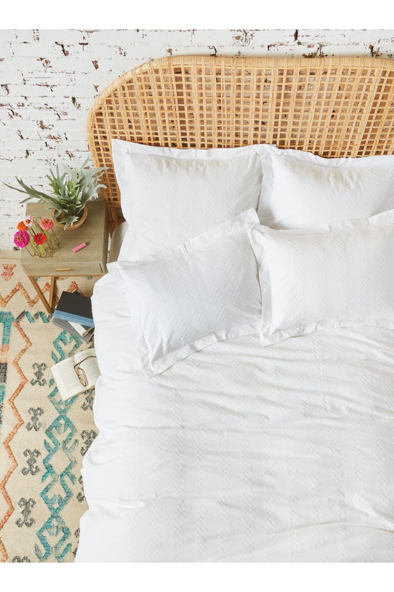 Keller Queen Duvet Cover, Alternate, color, White