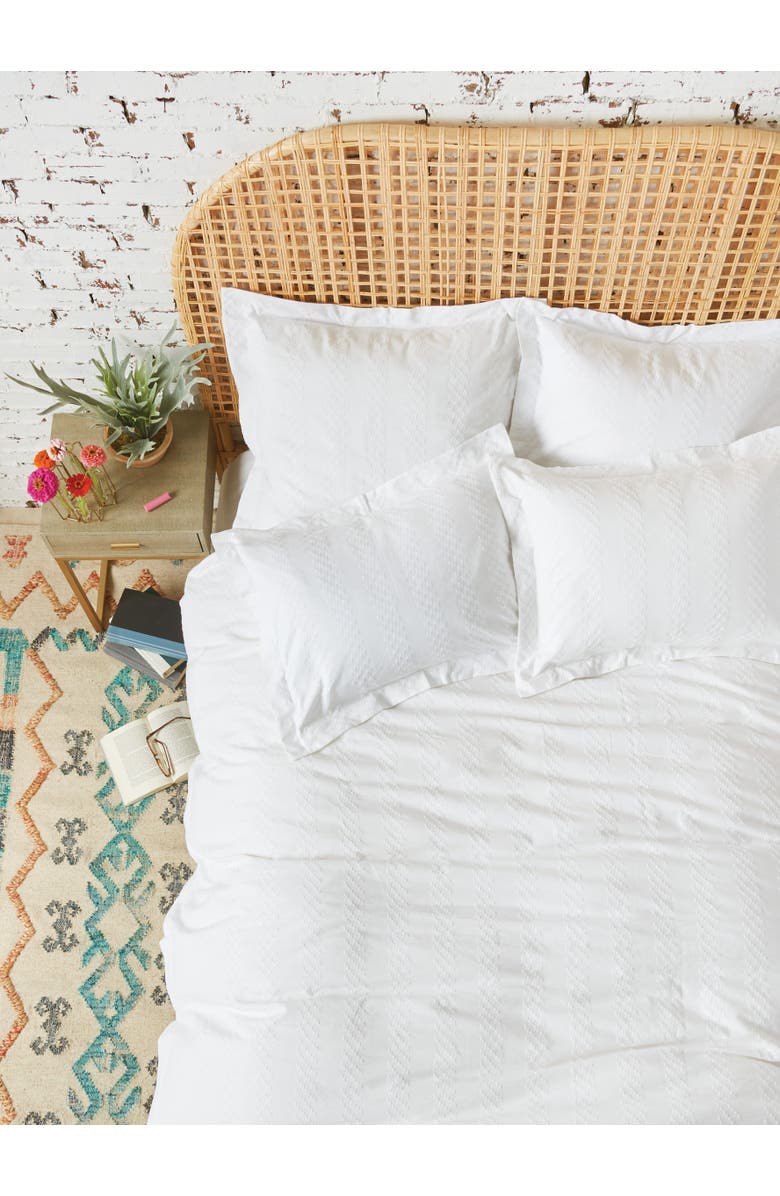 carol & frank 20" x 26" Keller White Cotton Standard Sham - Machine Washable, Alternate, color, White