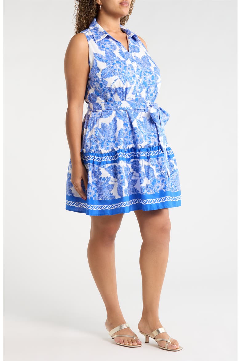 Rency Floral Zady Sleeveless Dress, Alternate, color, WHT-BLU