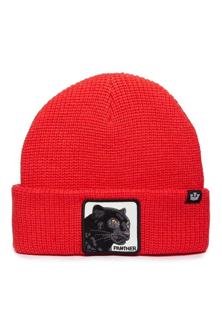 Men's Goorin Bros Black Panther Cuffed Knit Hat, Main, color, RED