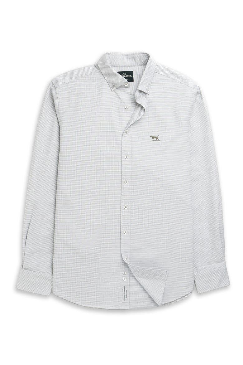Oxford Crossings Sports Fit Cotton Dobby Button-Down Shirt, Alternate, color, FERN
