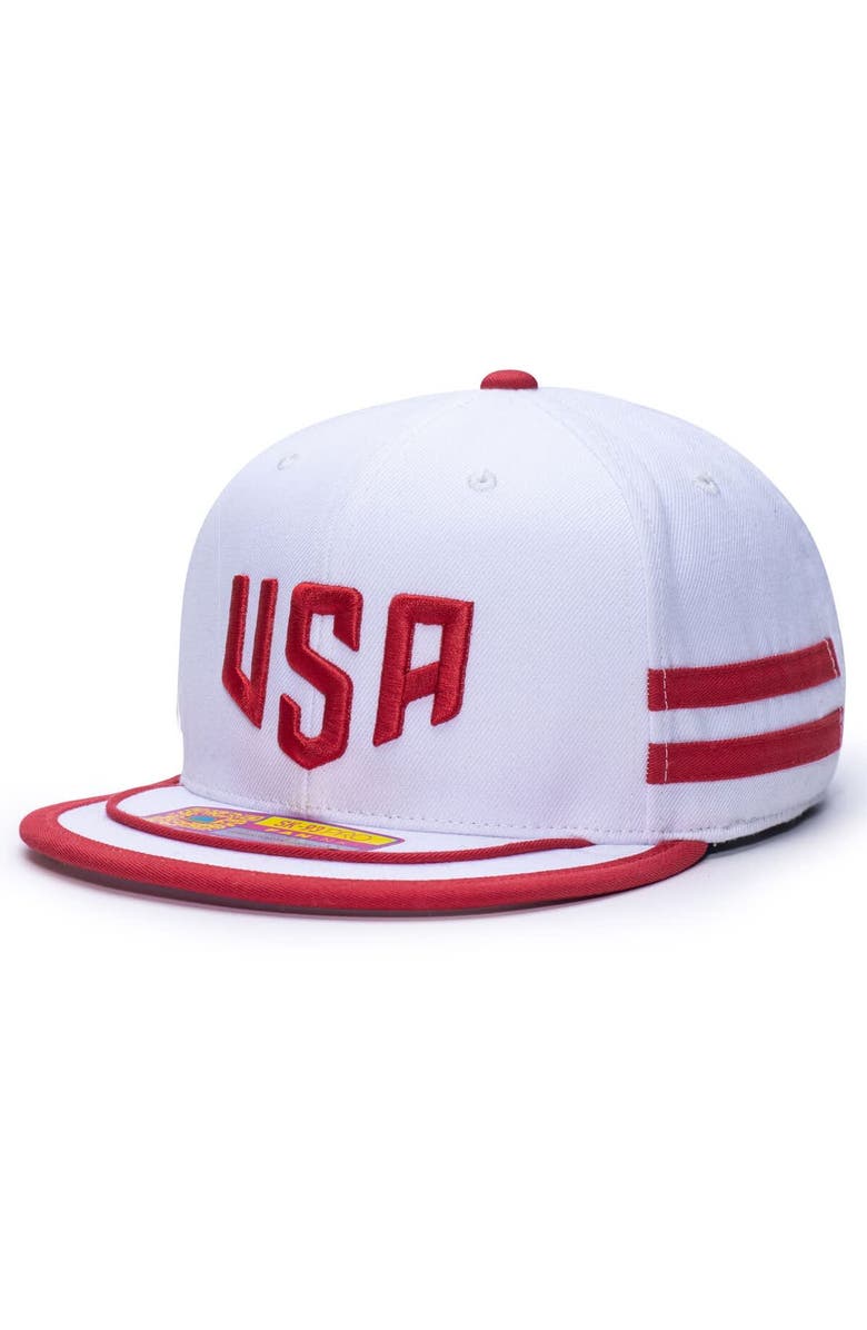 FAN INK Men's Fan Ink  White USMNT Off-Shore Snapback Hat, Main, color, White
