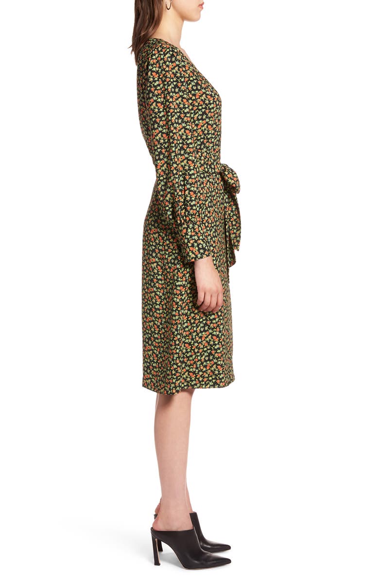 Halogen<sup>®</sup> Long Sleeve Wrap Dress, Alternate, color, 