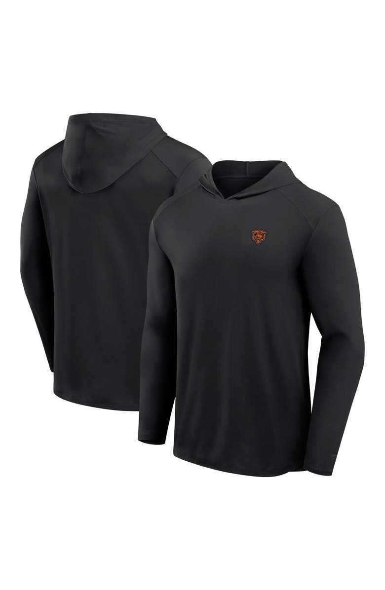 FANATICS Men's Fanatics Black Chicago Bears Front Office Power Mono Long Sleeve Hoodie T-Shirt, Alternate, color, Black