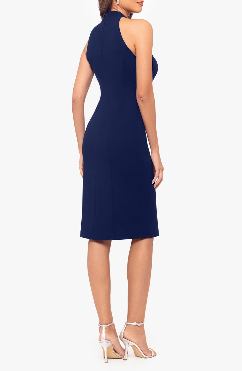 Betsy & Adam Rosette Velvet Stripe Sheath Dress, Alternate, color,