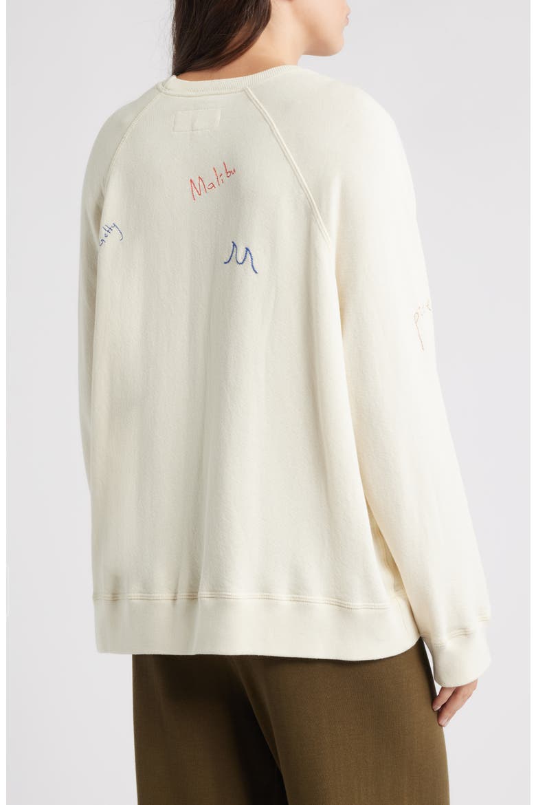 The Slouch Crewneck Sweatshirt, Alternate, color, WASHED WHITE