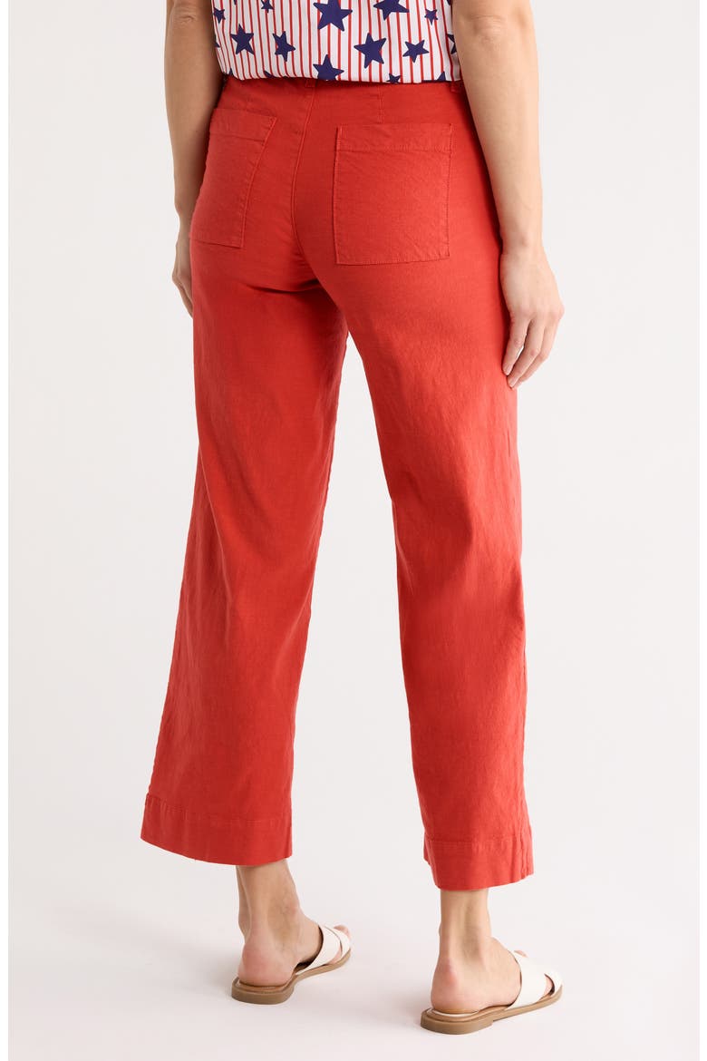 Wexford Wide Leg Cotton Pants, Alternate, color, DOUBLE DECKER RED