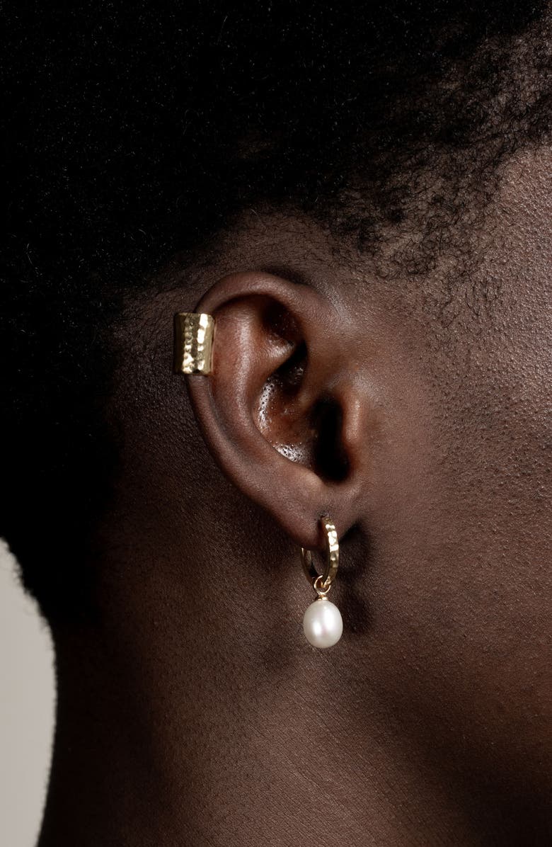 Dower & Hall Men's Long Straight Nomad Ear Cuff, Alternate, color, Yellow Gold Vermeil