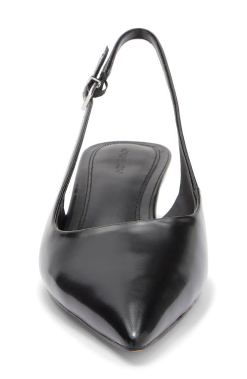 Nordstrom Rhianon Wedge Slingback Leather Pump In Black