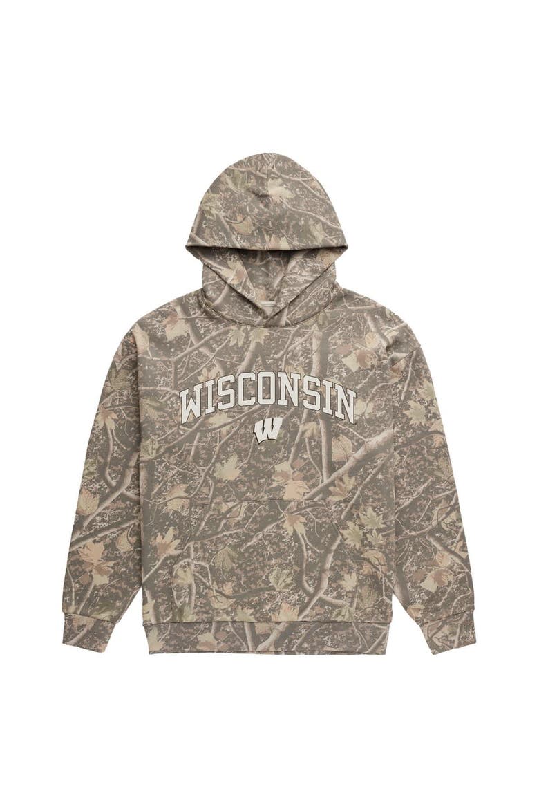Men's Uscape Apparel  Camo Wisconsin Badgers Back Bay Fleece Hoodie, Main, color, Camo