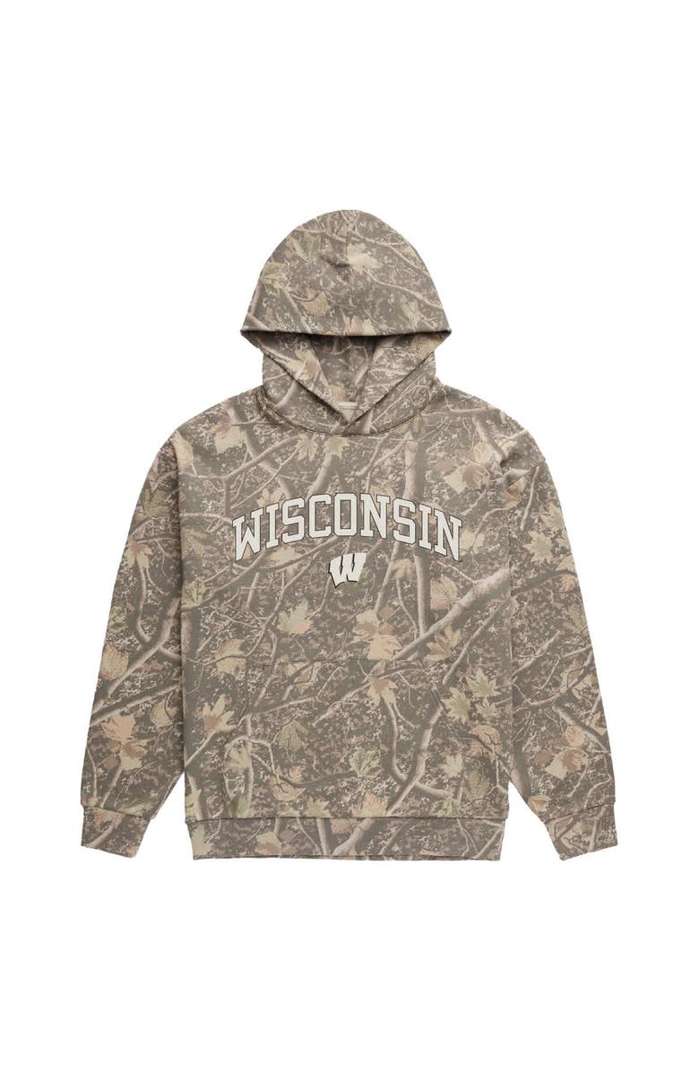 Uscape Apparel Men's Uscape Apparel  Camo Wisconsin Badgers Back Bay Fleece Hoodie, Main, color, Camo