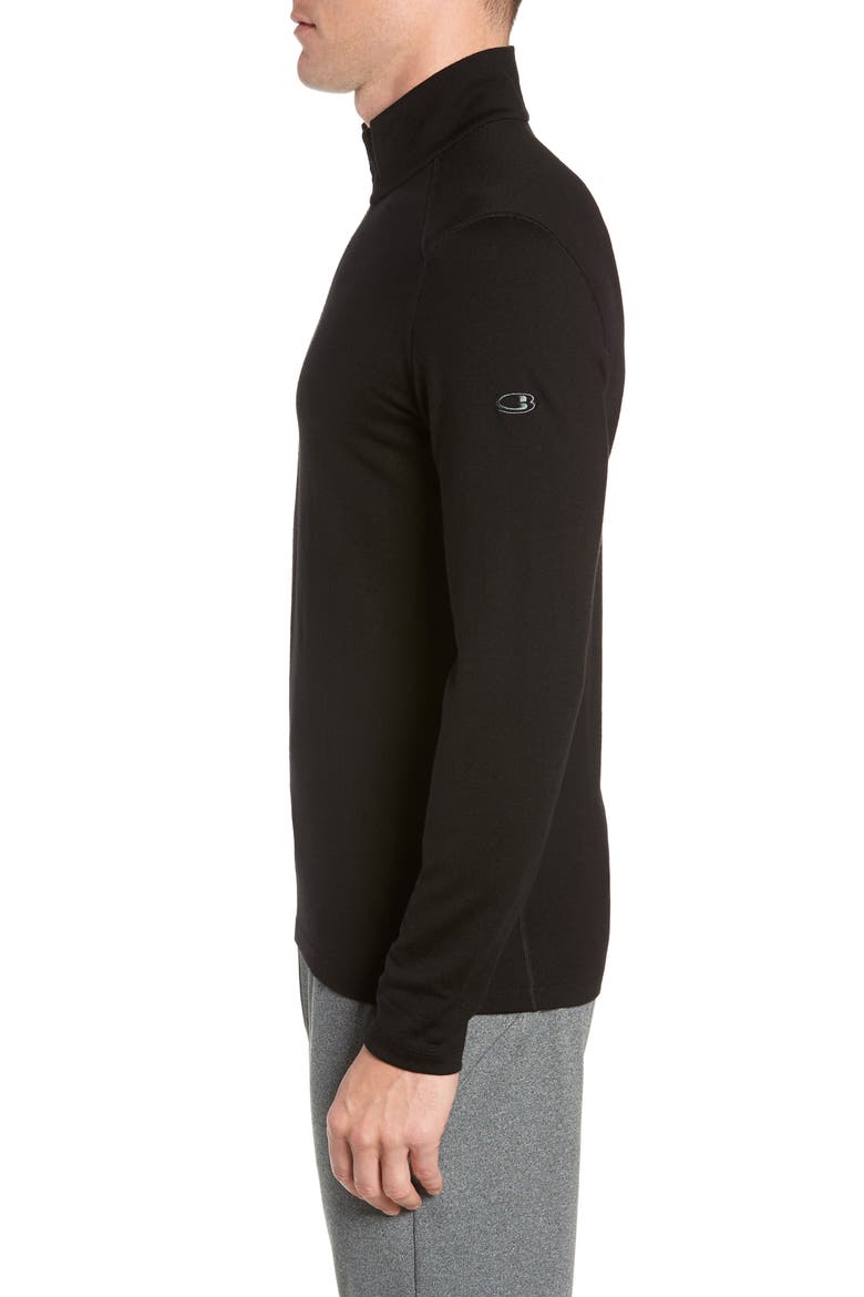 260 Tech Merino Wool Half Zip Base Layer Top, Alternate, color, BLACK