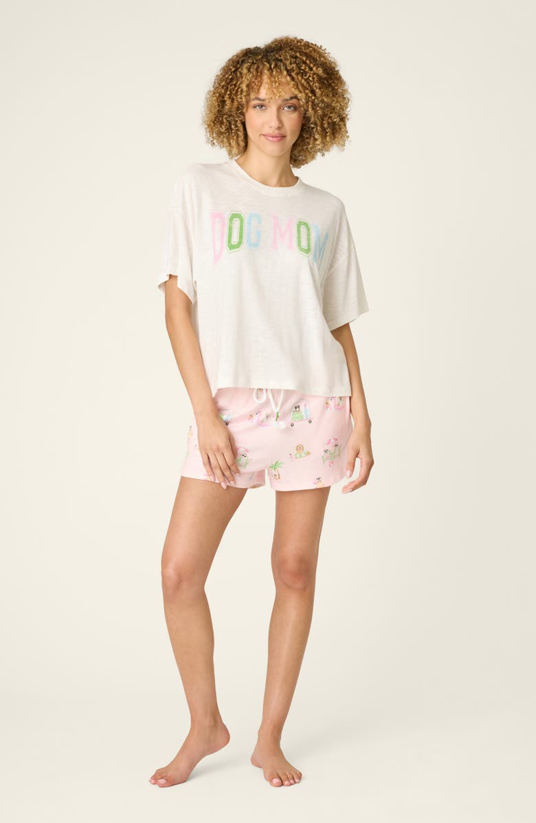 PJ Salvage Pupcation Palm Graphic T-Shirt, Alternate, color, Ivory