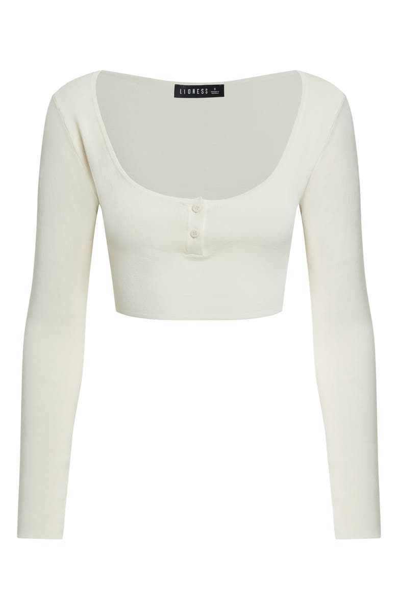 LIONESS Amour Scoop Neck Crop Top, Alternate, color, Foam