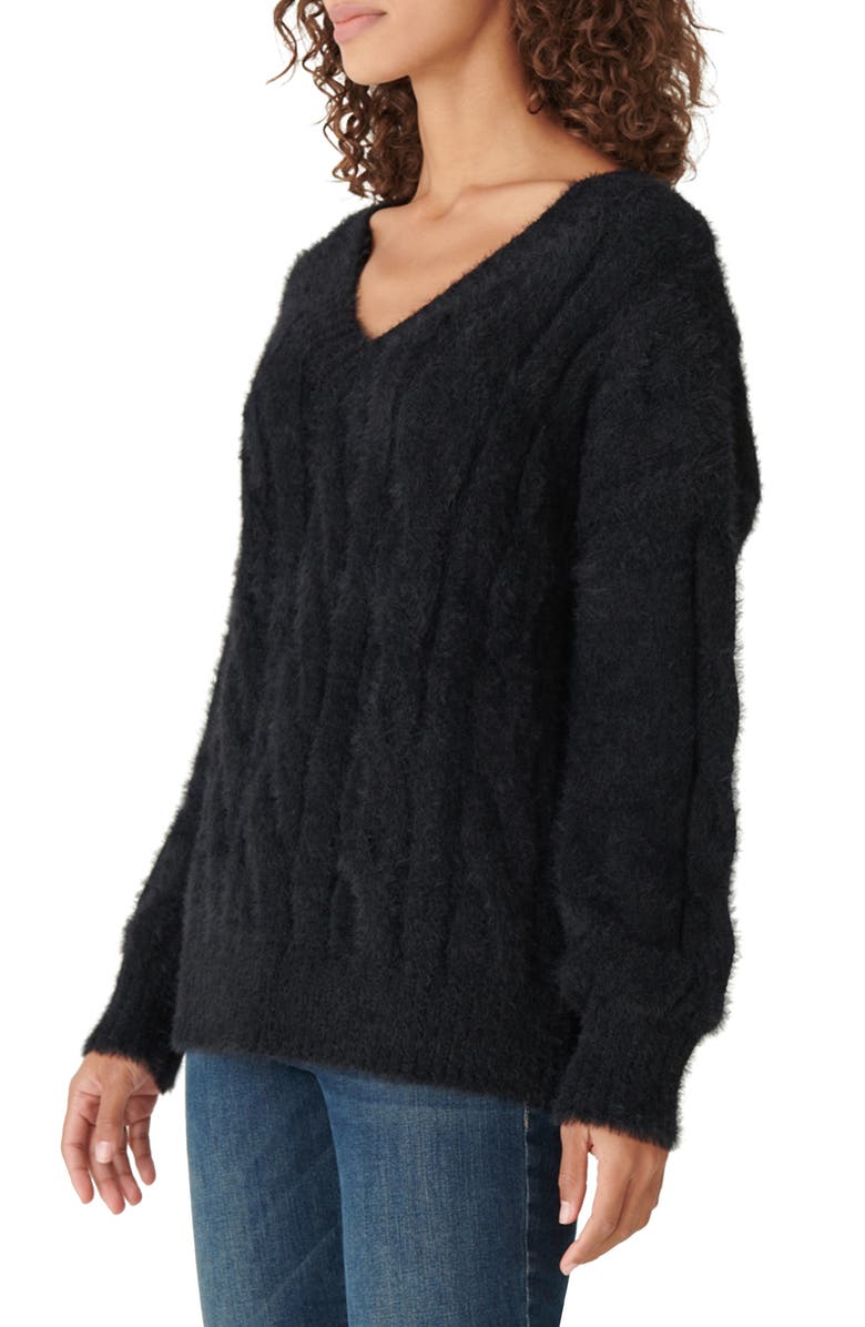 Lucky Brand Eyelash Cable Sweater, Alternate, color, 