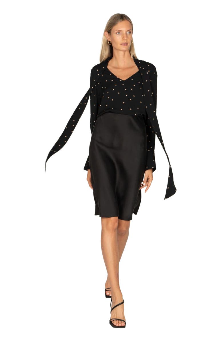 SECRET MISSION Rhiannon Blouse, Alternate, color, Black Polka Dot