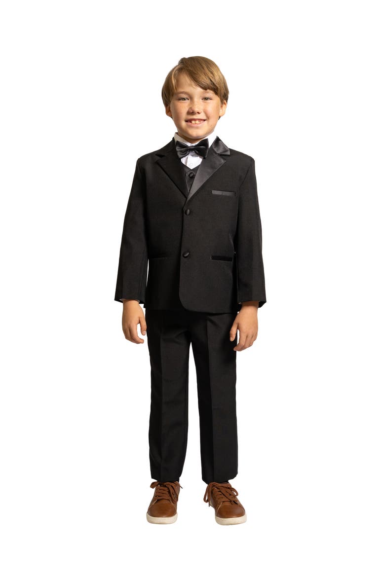 Kids' Bond 5-Piece Tuxedo, Alternate, color, Black