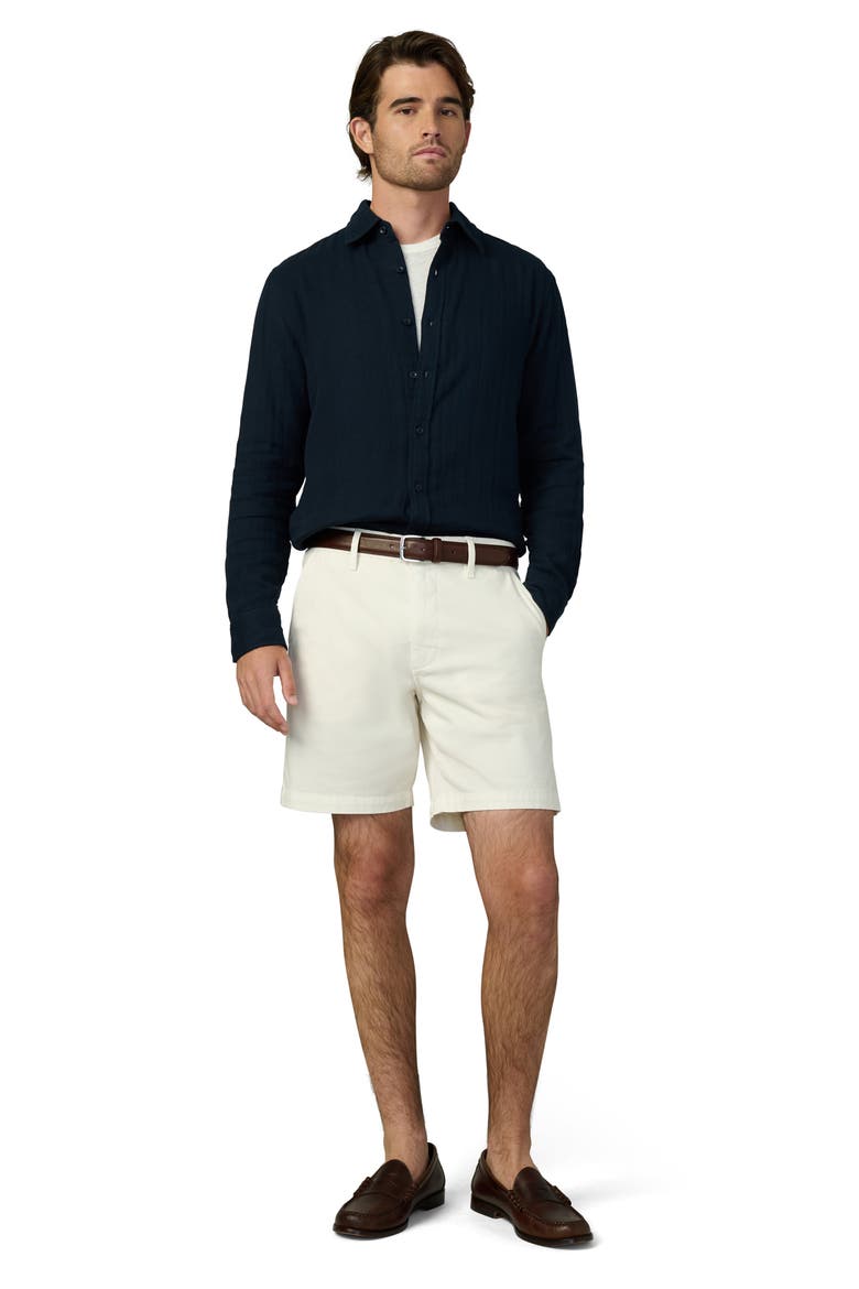 Cedric Cotton Gauze Button-Up Shirt, Alternate, color, TRUE NAVY