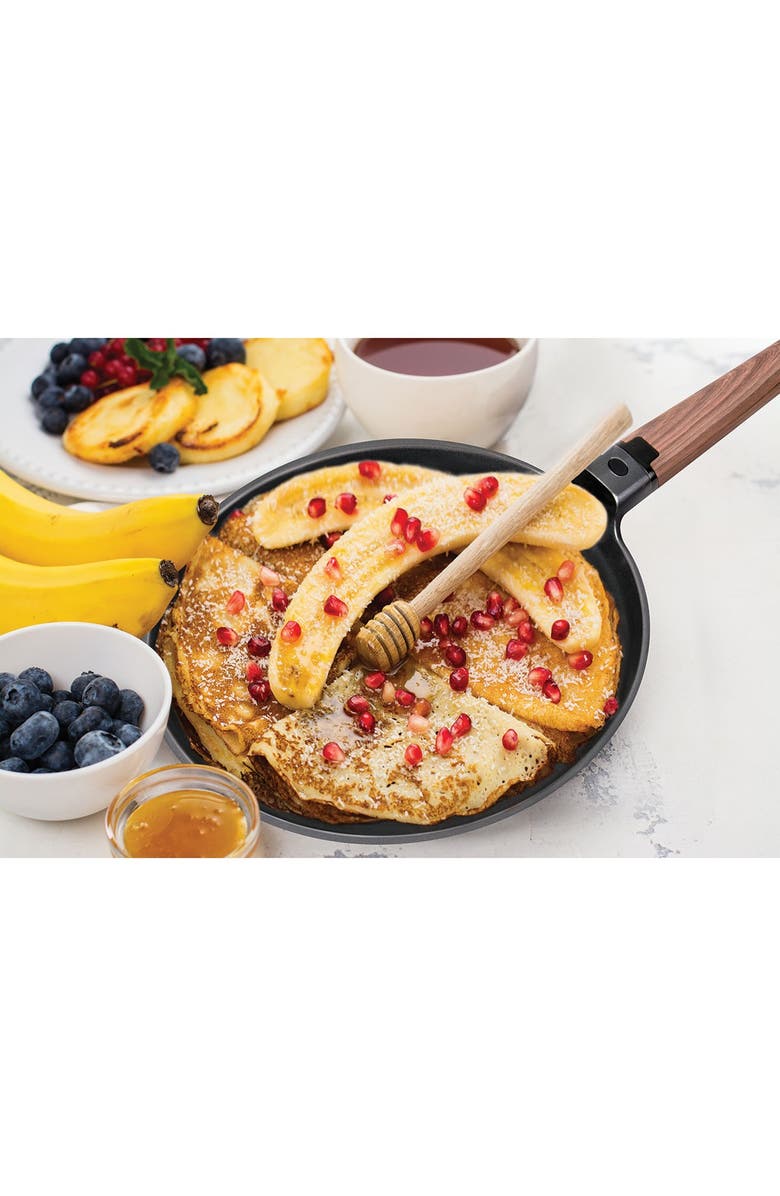 MASTERPAN Black Classico Series Non-Stick Cast Aluminum 11" Crepe Pan, Alternate, color, 